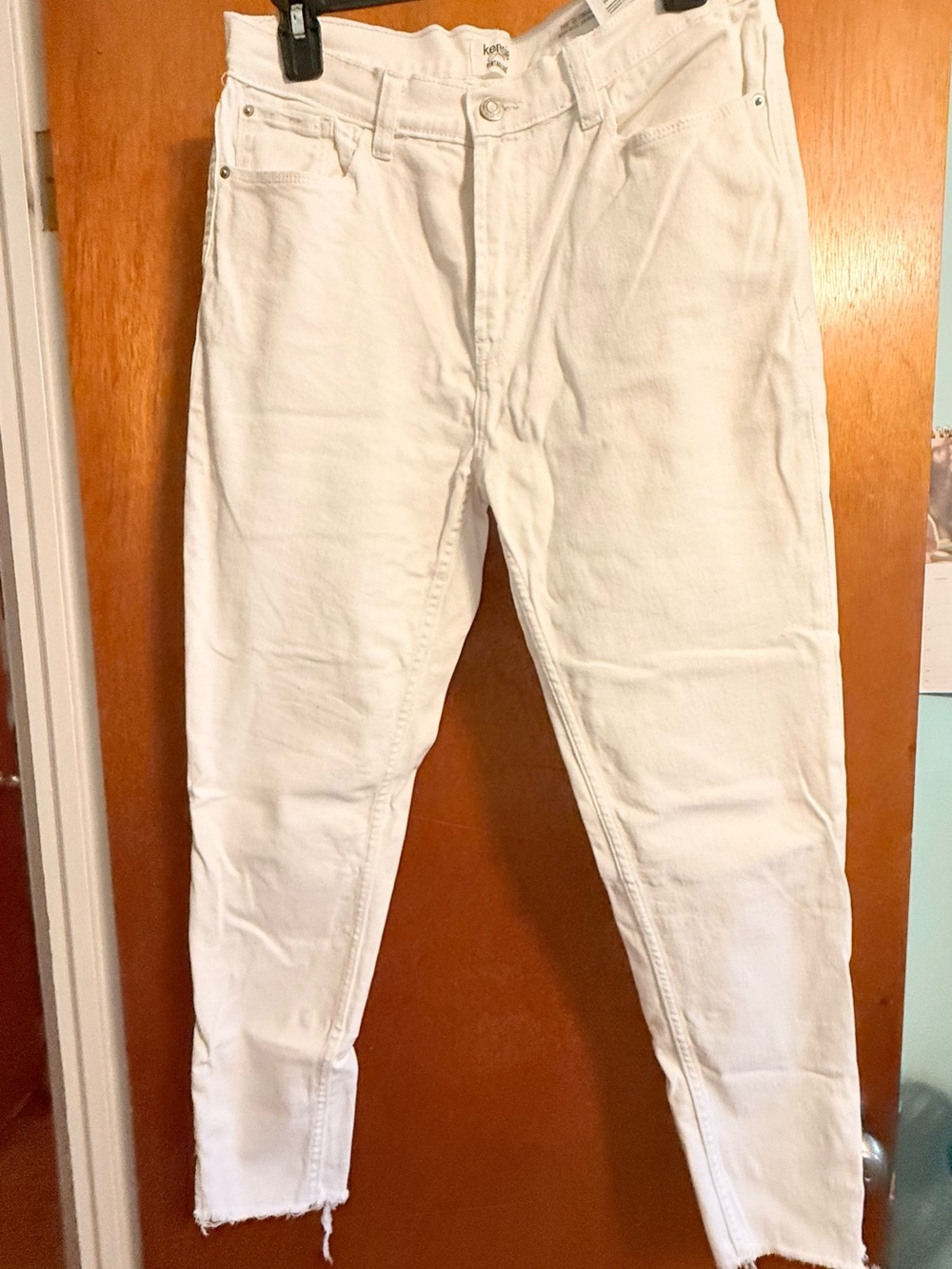 Kensie Slim Fit White Womens Jeans